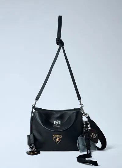 Balenciaga X Lamborghini Medium Rodeo Shoulder Bag In Black