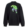 Balenciaga X Marvel Hulk-print Boxy Crewneck Cotton Sweatshirt 'black'