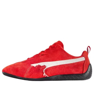 Balenciaga X Puma Speedcat Suede 'distressed Red White' In Multi