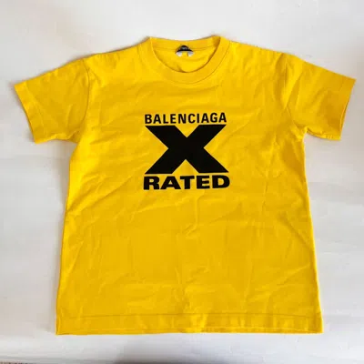 Pre-owned Balenciaga X Rated Yellow Cotton T-shirt