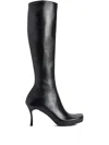Balenciaga X Scholl Leather Knee-high Boots In Black