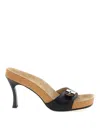 Balenciaga Scholl Collaboration Sandals Buckle Detail In Neutral