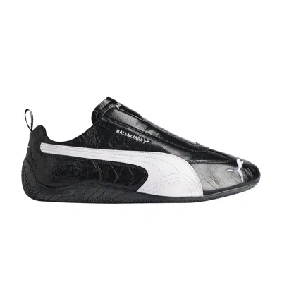 Pre-owned Balenciaga X Speedcat Leather 'black White' | Men's Size 41