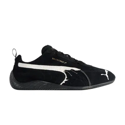 Pre-owned Balenciaga X Speedcat Suede 'black White' | Men's Size 45