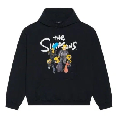 Balenciaga X The Simpsons Cotton Hoodie Wide Fit 'black'