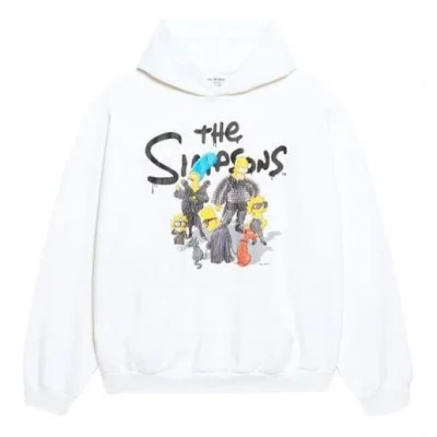 Balenciaga X The Simpsons Cotton Hoodie Wide Fit 'white'
