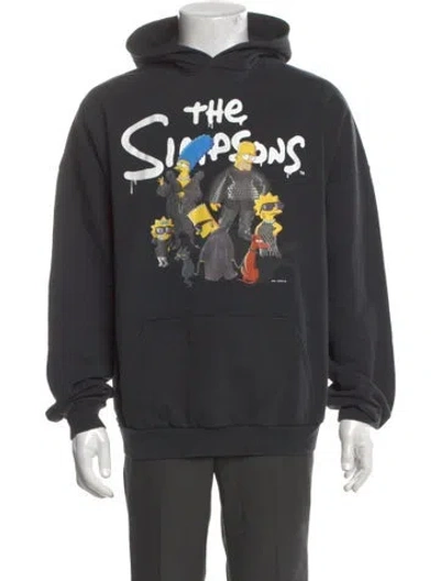 Pre-owned Balenciaga X The Simpsons Hoodie Graphic Print Hoodie W/ Tags In Black