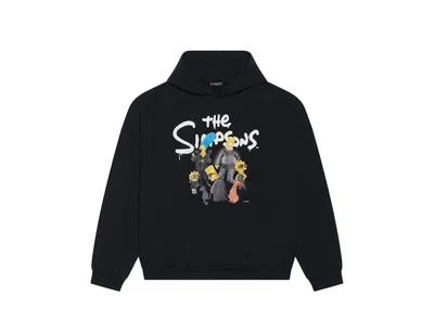 Pre-owned Balenciaga X The Simpsons Womens Wide Fit Hoodie In Black