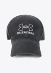 Balenciaga X Under Armour Logo Baseball Cap In Black