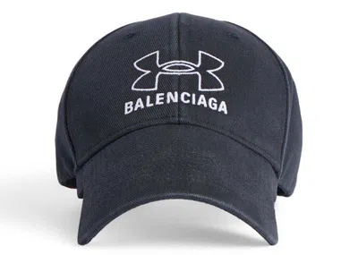 Pre-owned Balenciaga X Under Armour Cap In Black/white