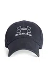 Balenciaga Double Unity Distressed Embroidered Cotton-drill Baseball Cap In White