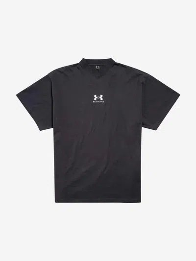 Balenciaga X Under Armour Cotton Logo T-shirt In Black
