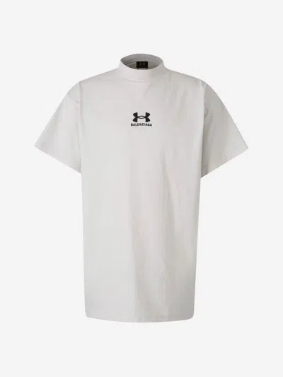 Balenciaga X Under Armour Cotton Logo T-shirt In White