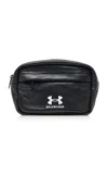 Balenciaga X Under Armour Leather Pouch In Black