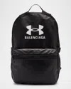 Shop Balenciaga X Under Armour Men's Lambskin Backpack In 1000 Black