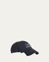 Balenciaga X Under Armour Logo Baseball Cap In Wash Black White