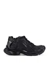 Balenciaga Men Runner Mesh And Leather Sneakers In Black