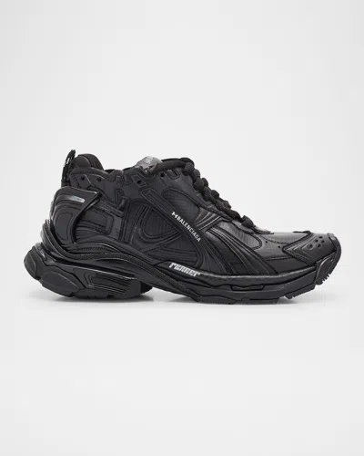 Balenciaga X Under Armour Runner Ripstop Sneakers In 1000 Black