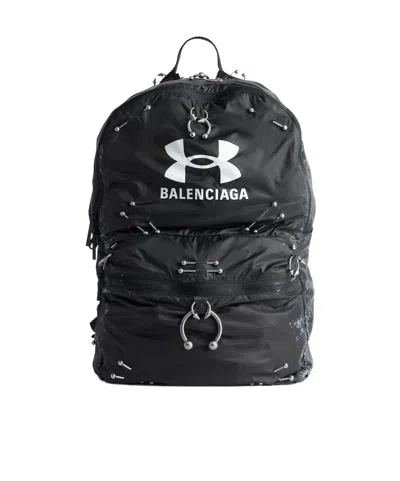 Balenciaga X Under Armour Top Handle Backpack In Black