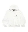 Balenciaga X Under Armour Zip-up Hoodie In White