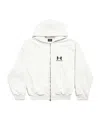 Balenciaga X Under Armour Zip-up Hoodie In White