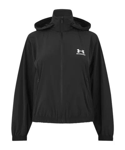 Balenciaga X Under Armour Zip-up Casual Jacket In Black