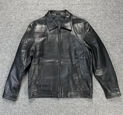 Pre-owned Balenciaga X Vintage Balenciaga -1997- Nicholas Ghesquire Zip-up Leather Jacket In Black