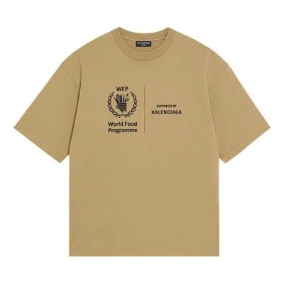 Balenciaga X Wfp T-shirt Medium Fit 'khaki' In Brown | ModeSens