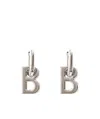 Balenciaga Orecchini B Chain Xl Da Donna In Argento In White
