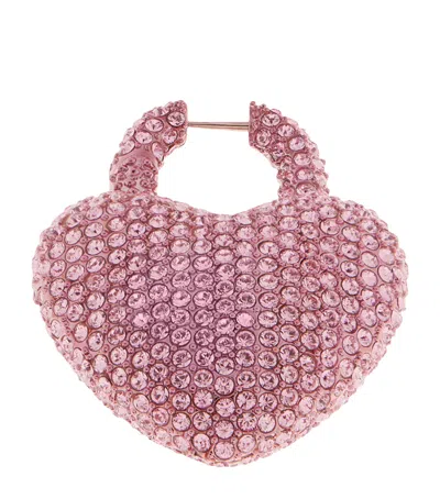 Balenciaga Xl Minnie Earrings In Purple