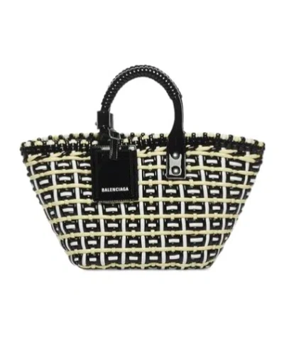 Balenciaga Xs Bistro Basket Tote Bag In Black