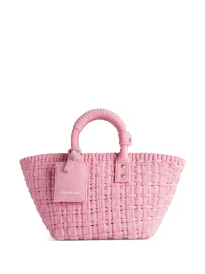 Balenciaga Bistro Xs Basket Top Handle Bag In Pink