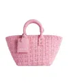 Balenciaga Xs Bistro Basket Tote Bag In Pink
