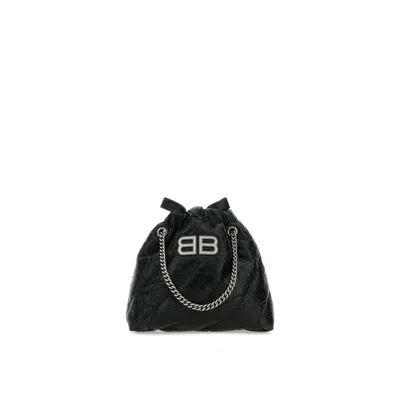 Balenciaga Xs Crush Shoulder Bag In Black