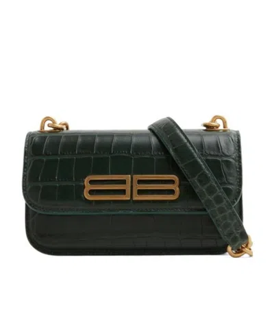 Balenciaga Xs Gossip Wallet Crossbody Bag In Black