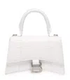 Balenciaga Borsetta Hourglass Xs Con Lavorazione Coccodrillo Da Donna In Bianco In White