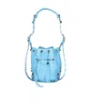 Balenciaga Women's Light-blue Leather Le Cagole Xs Bucket Bag In Blue