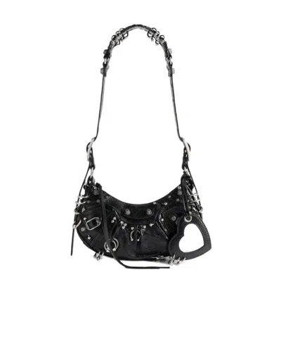 Balenciaga Borsetta A Tracolla Le Cagole Xs Bag Traforata  Da Donna In Nero In Black