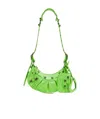 Balenciaga Women's Le Cagole Xs Shoulder Bag Crocodile Embossed  In Green In Green