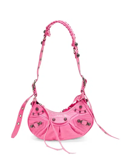 Pre-owned Balenciaga Xs Le Cagole Shoulder Bag In Pink