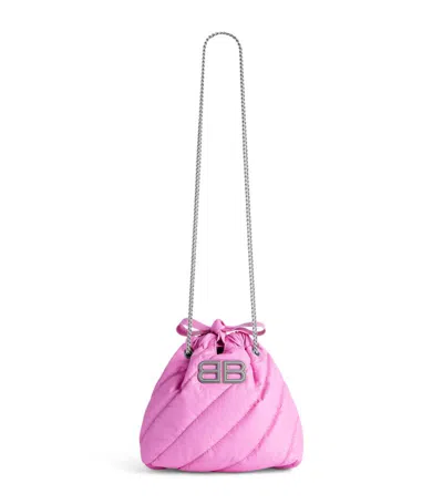 Balenciaga Xs Crush Tote Bag In Pink