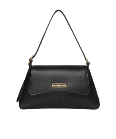 Balenciaga Xx Flap Medium Shoulder Bag In Black