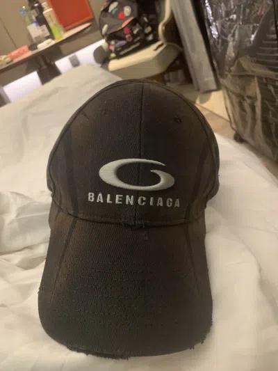 Pre-owned Balenciaga Y2k Hat Cap In Black