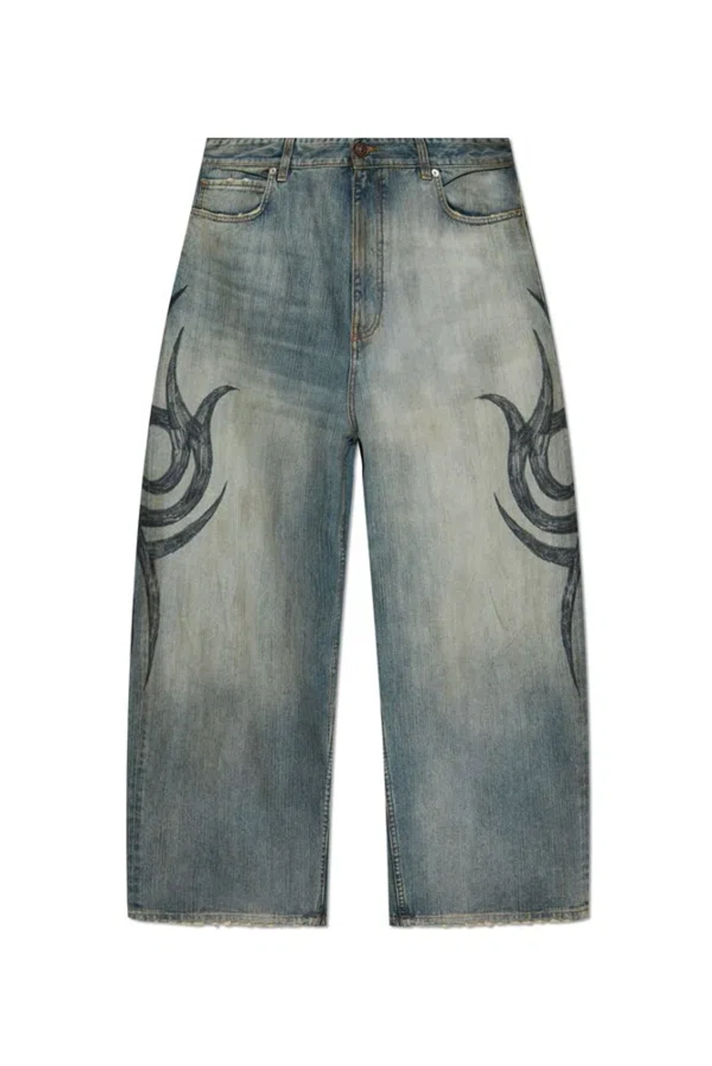 Balenciaga Y2k Stretched Knee Baggy Jeans In Blue | ModeSens