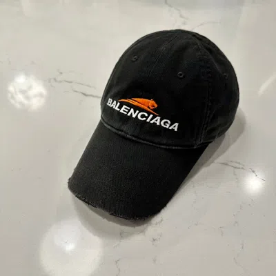 Pre-owned Balenciaga “year Of The Tiger” Hat In Black