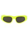 Balenciaga 0095s Dynasty D-frame Acetate Sunglasses In Yellow