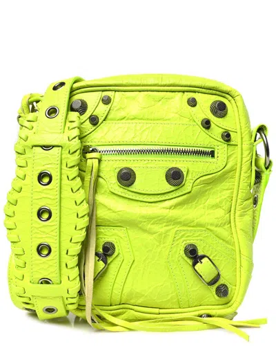 BALENCIAGA BALENCIAGA YELLOW AGNEAU ARENA LEATHER LE CAGOLE CROSSBODY BAG (AUTHENTIC PRE-  LOVED)