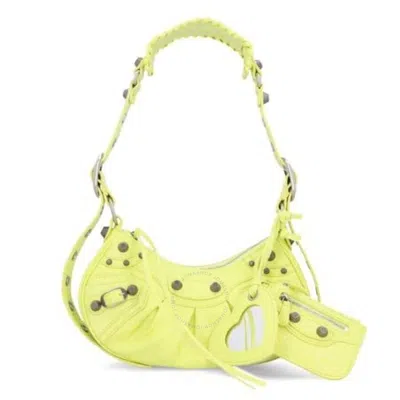 BALENCIAGA OPEN BOX - BALENCIAGA YELLOW LE CAGOLE XS SHOULDER BAG