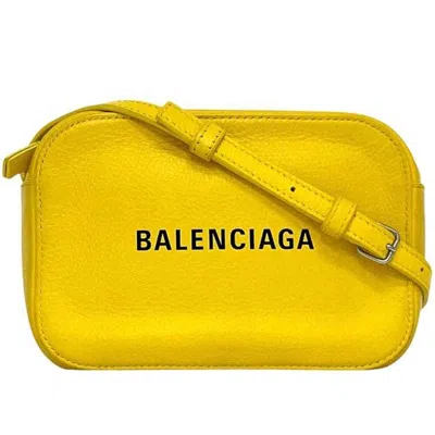 Pre-owned Balenciaga Yellow Leather Pochette Shoulder Bag ()