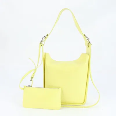 Pre-owned Balenciaga Yellow Leather Pouch Shoulder Bag ()